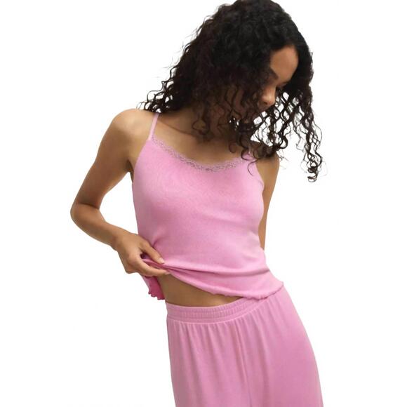 NEW Z SUPPLY heart felt cami top in light pink - Picture 3 of 5